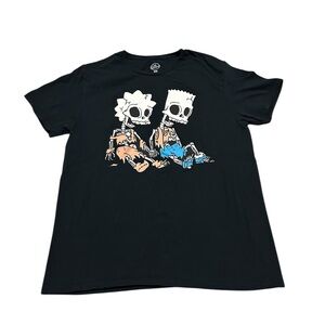 Men’s Large The Simpsons Bart & Lisa Skeleton T-Shirt